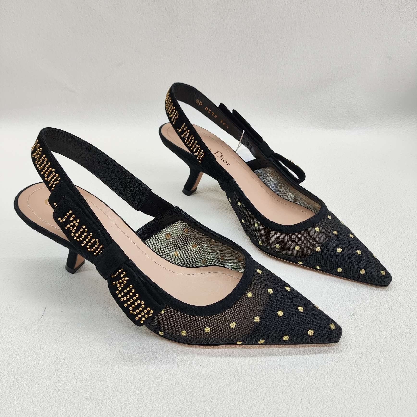 Dior Dior Polka Dot J'Adior Slingback Heels Size 36.5 Size US 6.5 / IT 36.5 - 4 Thumbnail