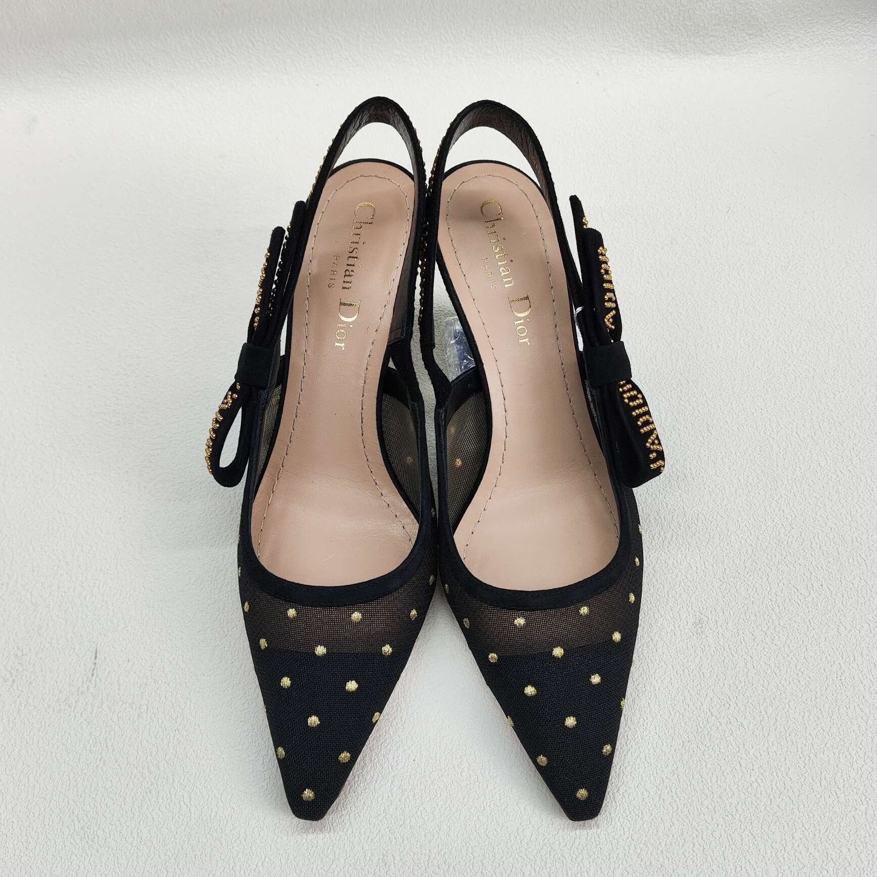 Dior Dior Polka Dot J'Adior Slingback Heels Size 36.5 Size US 6.5 / IT 36.5 - 10 Thumbnail