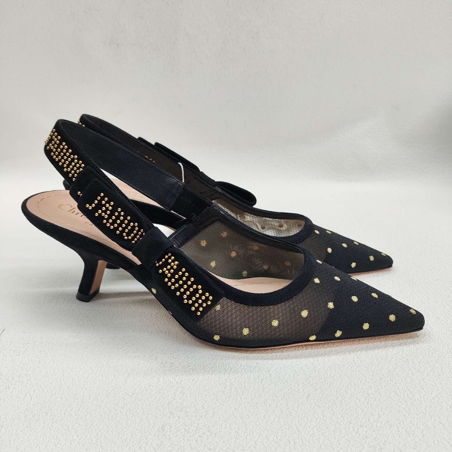 Dior Dior Polka Dot J'Adior Slingback Heels Size 36.5 Size US 6.5 / IT 36.5 - 5 Thumbnail
