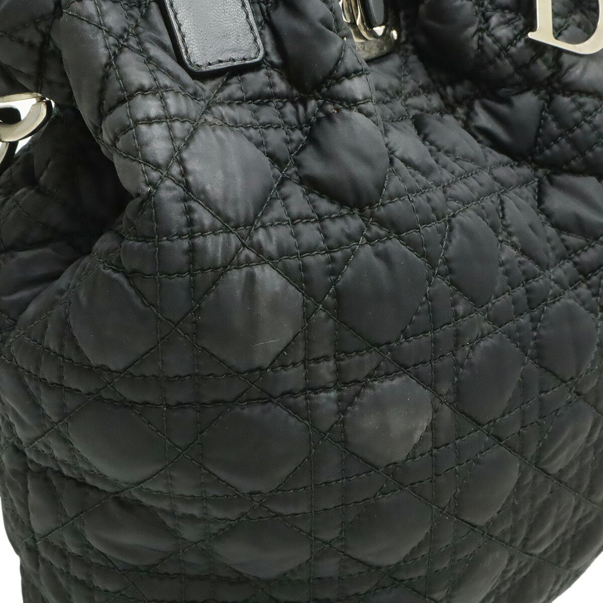 Dior Dior Christian Dior Cannage Nylon Leather 2way Tote Bag Textile Tote Bag DUTY FREE for USA Size ONE SIZE - 9 Thumbnail