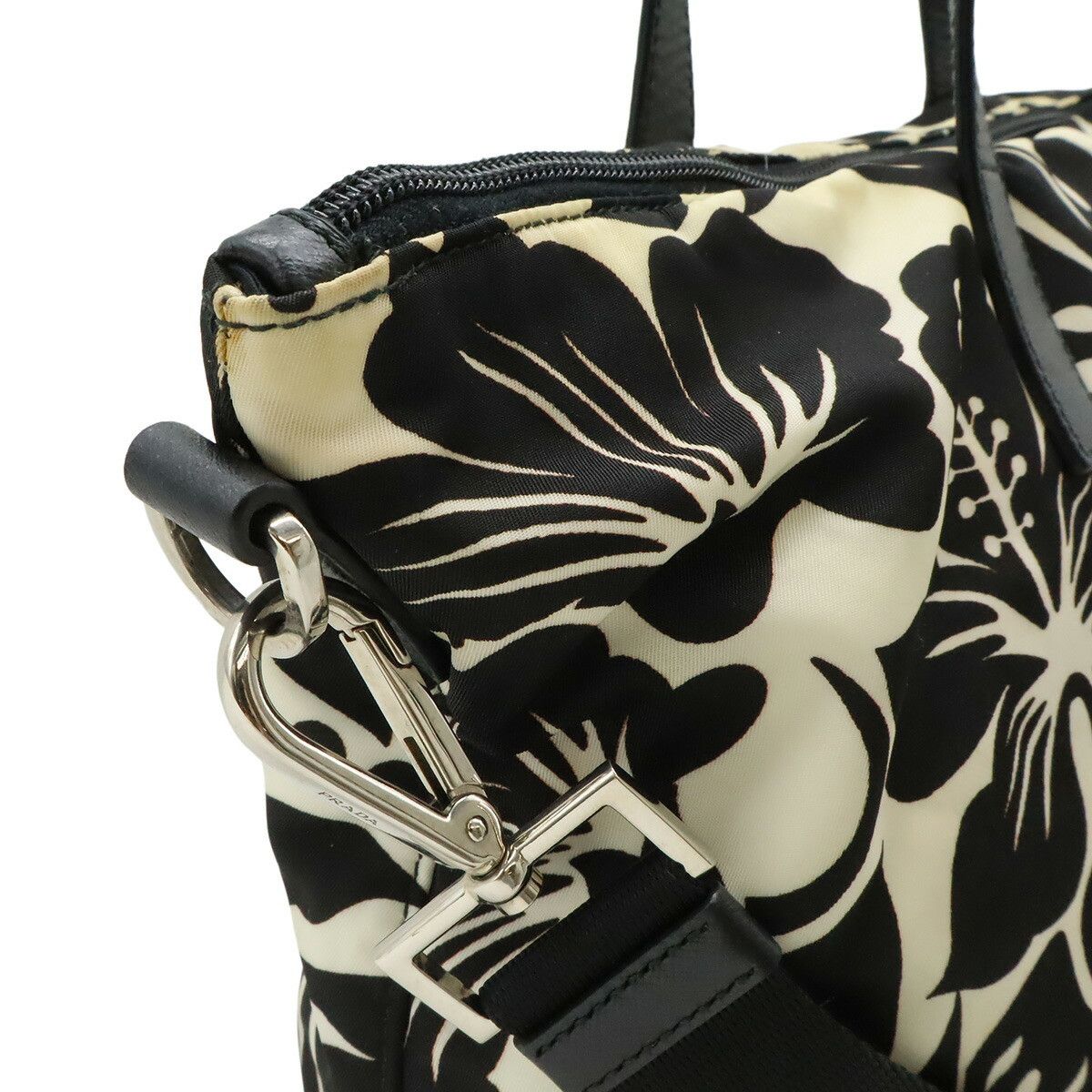 Prada Prada Prada Nylon Leather Tote Bag Textile Tote Bag B4696F DUTY FREE for USA Size ONE SIZE - 4 Thumbnail