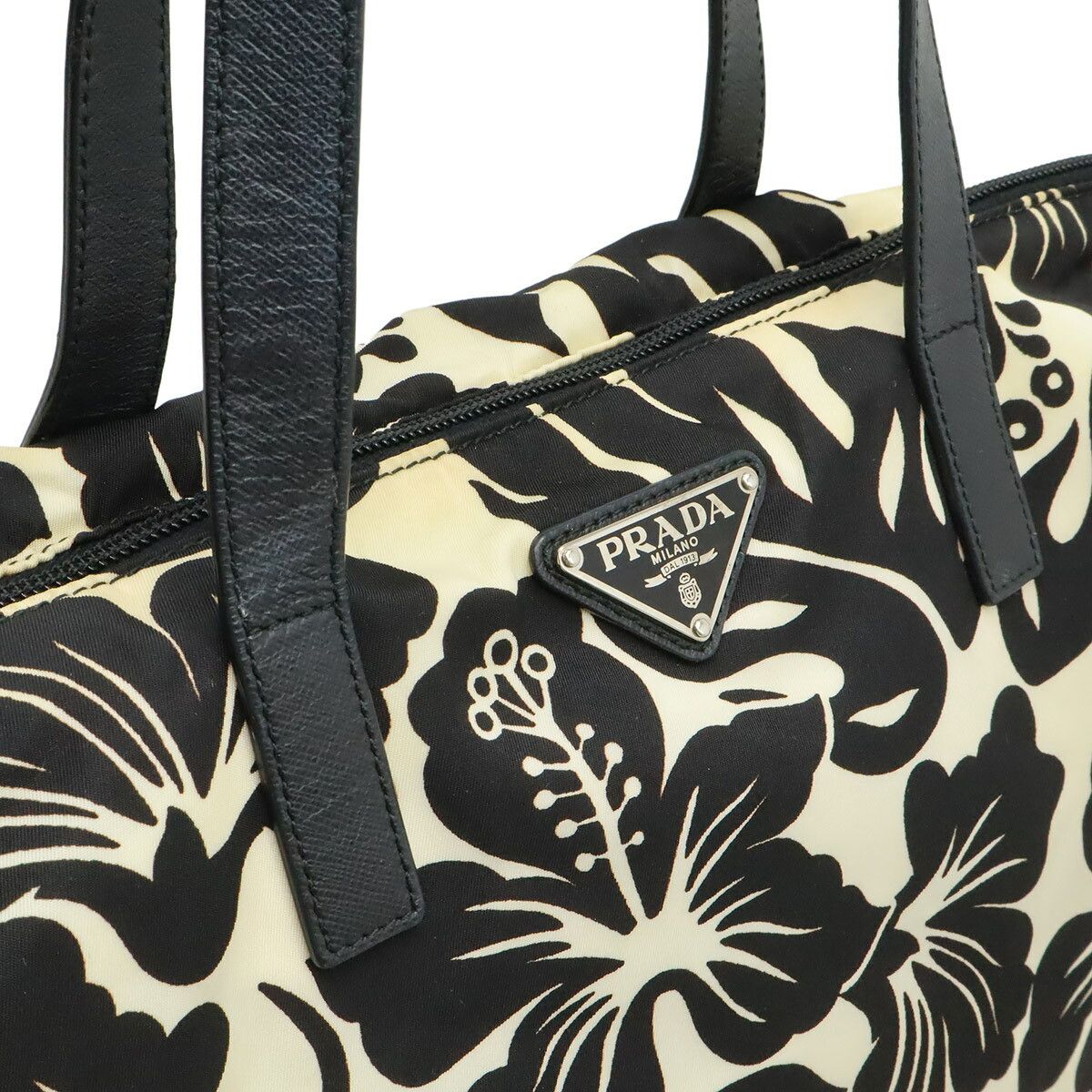 Prada Prada Prada Nylon Leather Tote Bag Textile Tote Bag B4696F DUTY FREE for USA Size ONE SIZE - 8 Thumbnail