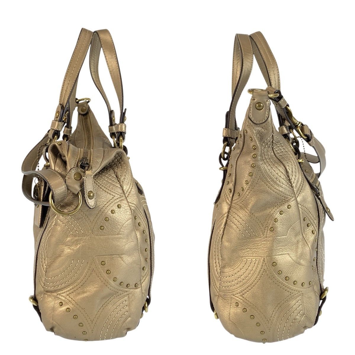 Coach Coach COACH Op Art Embossed Studded Alexandra Leather 2way bag Leather Shoulder Bag D1082 DUTY FREE for USA Size ONE SIZE - 8 Thumbnail