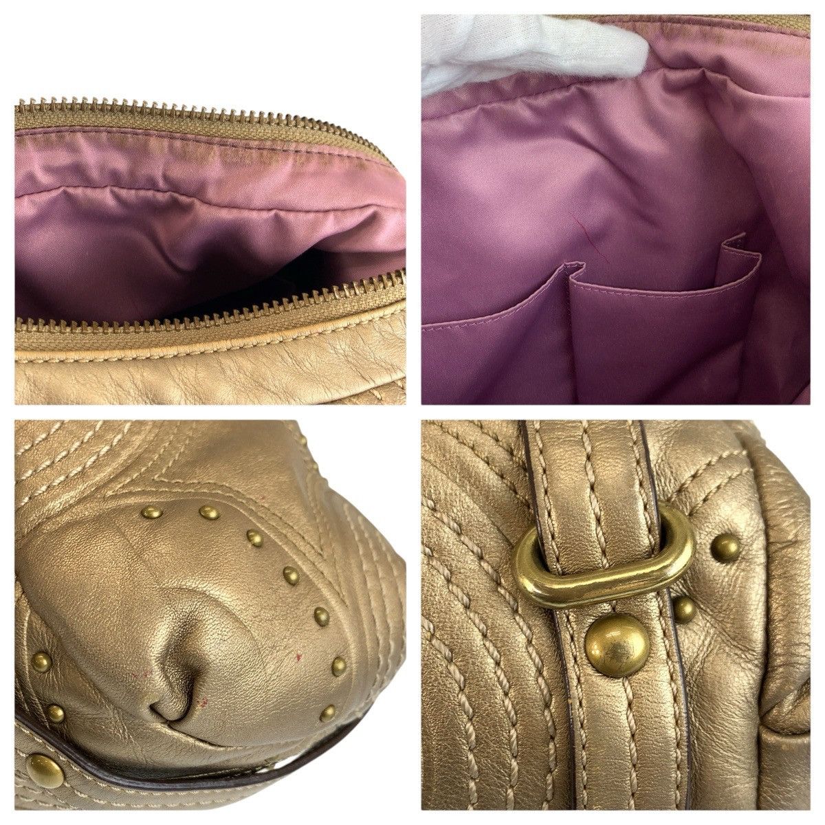 Coach Coach COACH Op Art Embossed Studded Alexandra Leather 2way bag Leather Shoulder Bag D1082 DUTY FREE for USA Size ONE SIZE - 6 Thumbnail