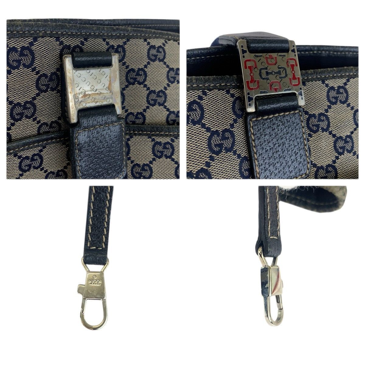 Gucci Gucci Gucci GG Canvas Leather Tote Bag Textile Tote Bag 145758 DUTY FREE for USA Size ONE SIZE - 5 Thumbnail