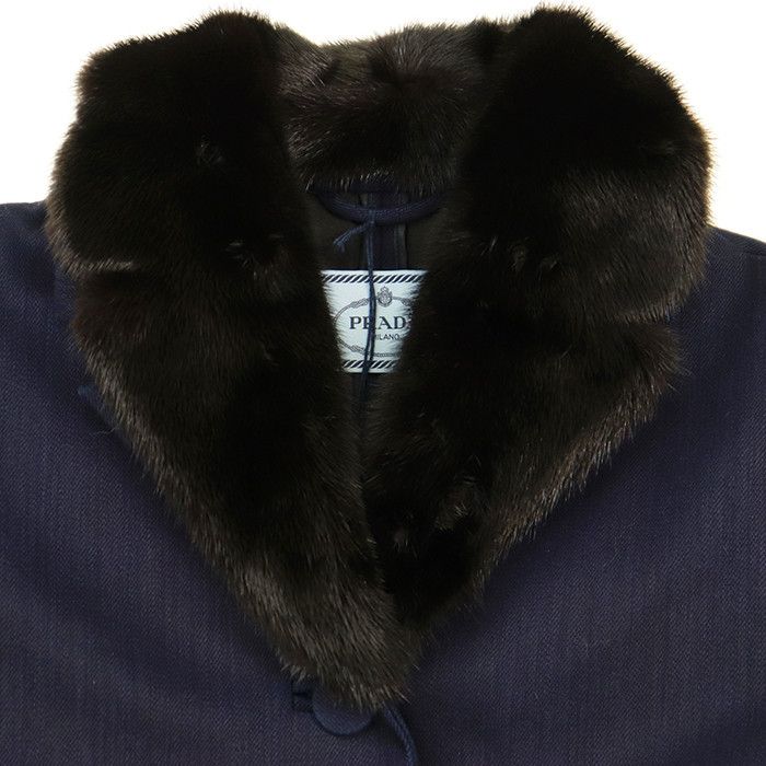 Prada Prada Prada Mink Fur Padded Coat Textile Outerwear DUTY FREE for USA Size ONE SIZE - 13 Thumbnail