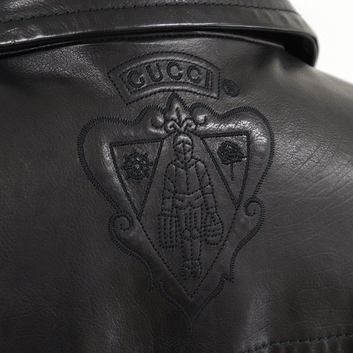 Gucci Gucci Gucci Leather Jacket Leather Outerwear DUTY FREE for USA Size ONE SIZE - 6 Thumbnail