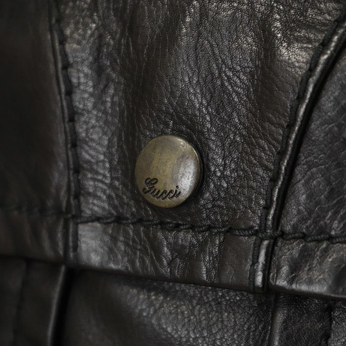 Gucci Gucci Gucci Leather Jacket Leather Outerwear DUTY FREE for USA Size ONE SIZE - 12 Thumbnail
