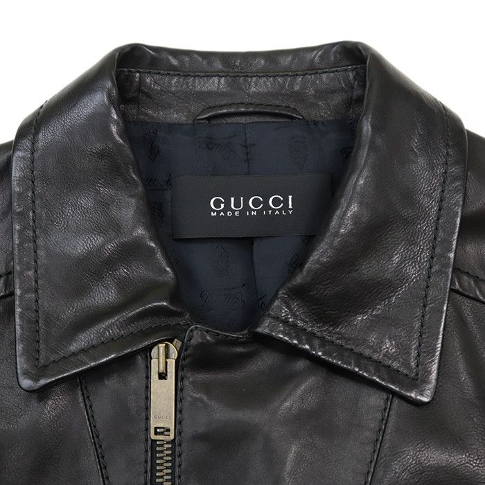 Gucci Gucci Gucci Leather Jacket Leather Outerwear DUTY FREE for USA Size ONE SIZE - 18 Thumbnail