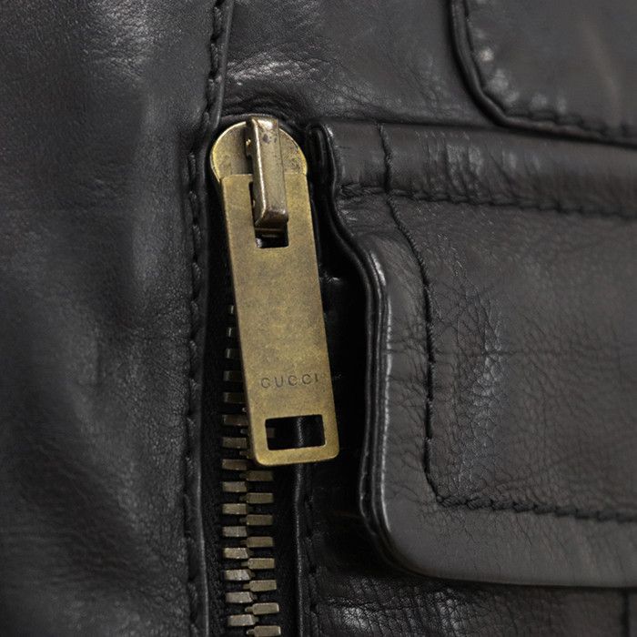 Gucci Gucci Gucci Leather Jacket Leather Outerwear DUTY FREE for USA Size ONE SIZE - 17 Thumbnail