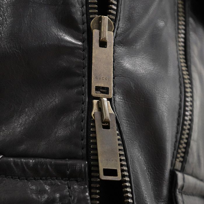 Gucci Gucci Gucci Leather Jacket Leather Outerwear DUTY FREE for USA Size ONE SIZE - 13 Thumbnail