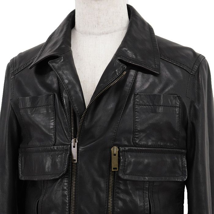 Gucci Gucci Gucci Leather Jacket Leather Outerwear DUTY FREE for USA Size ONE SIZE - 2 Thumbnail