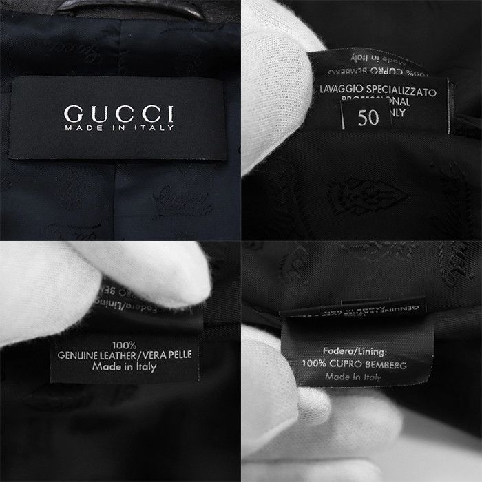 Gucci Gucci Gucci Leather Jacket Leather Outerwear DUTY FREE for USA Size ONE SIZE - 10 Thumbnail