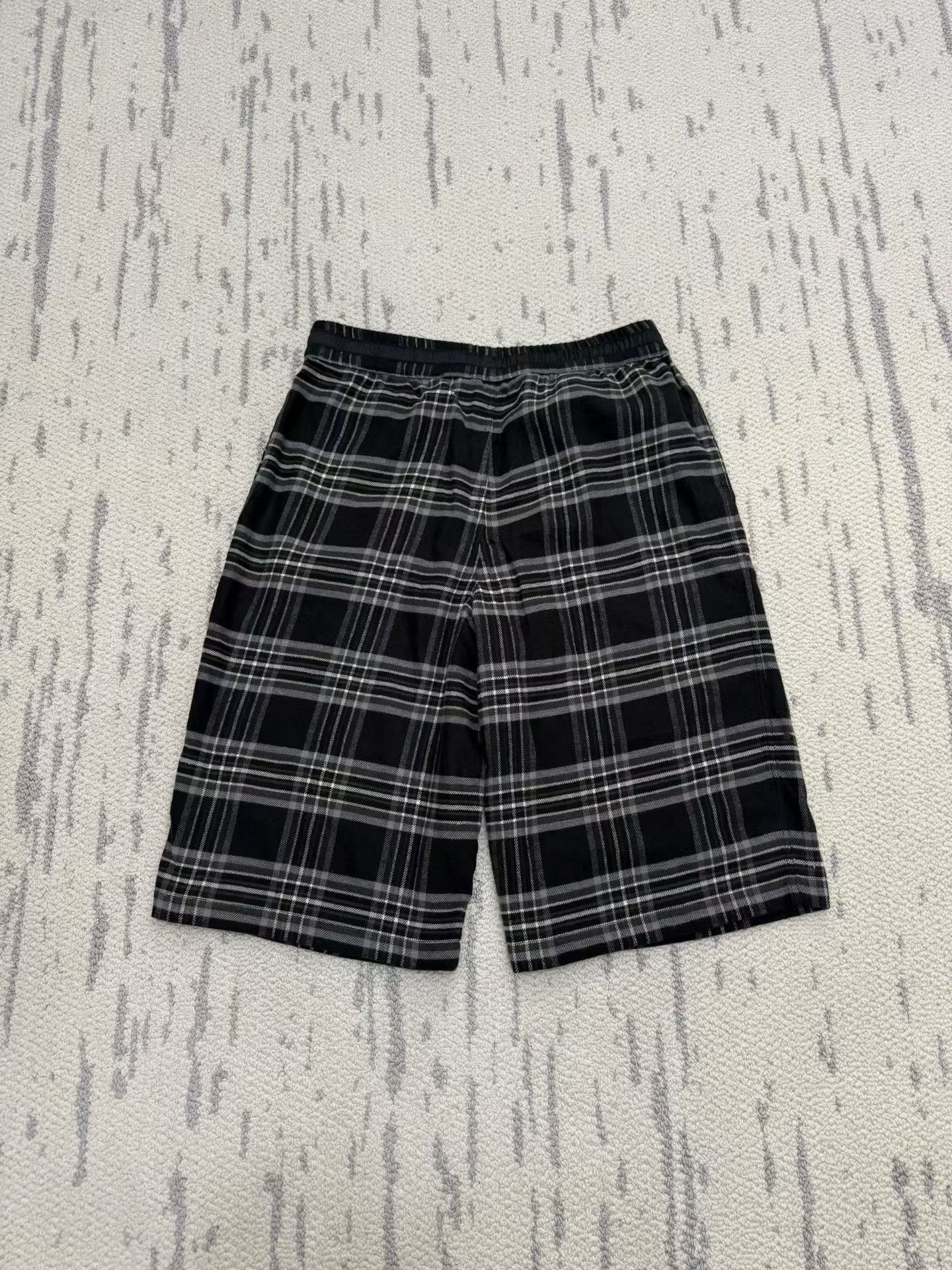 Chrome Hearts Chrome Hearts Black-Gray Plaid Cropped Wide-Leg Pants Size US 30 / EU 46 - 4 Thumbnail