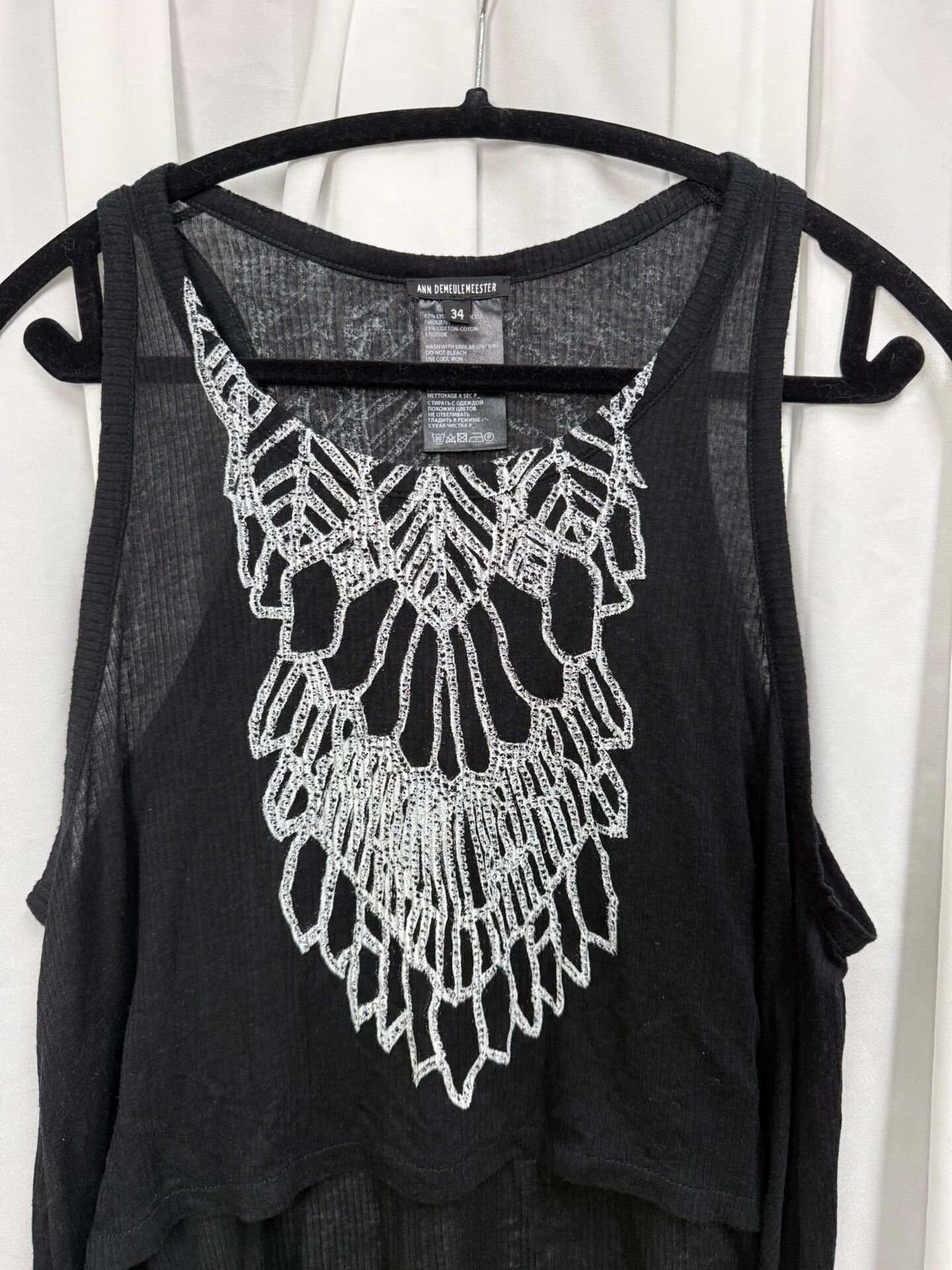 Ann Demeulemeester Ann Demeulemeester Wing Feather Tulle Vest Size M / US 6-8 / IT 42-44 - 2 Thumbnail