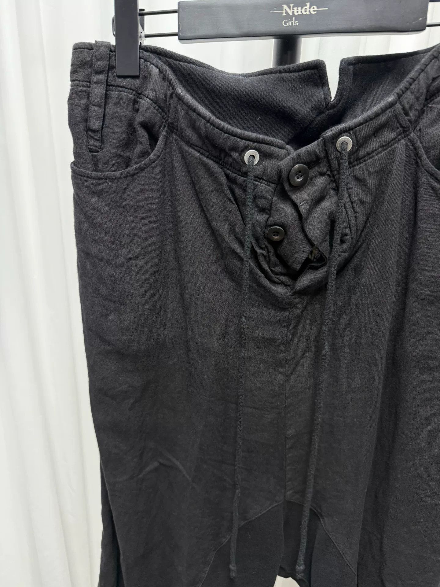 Lost & Found Ria Dunn Lost Found Black Linen Trousers Size US 30 / EU 46 - 2 Thumbnail