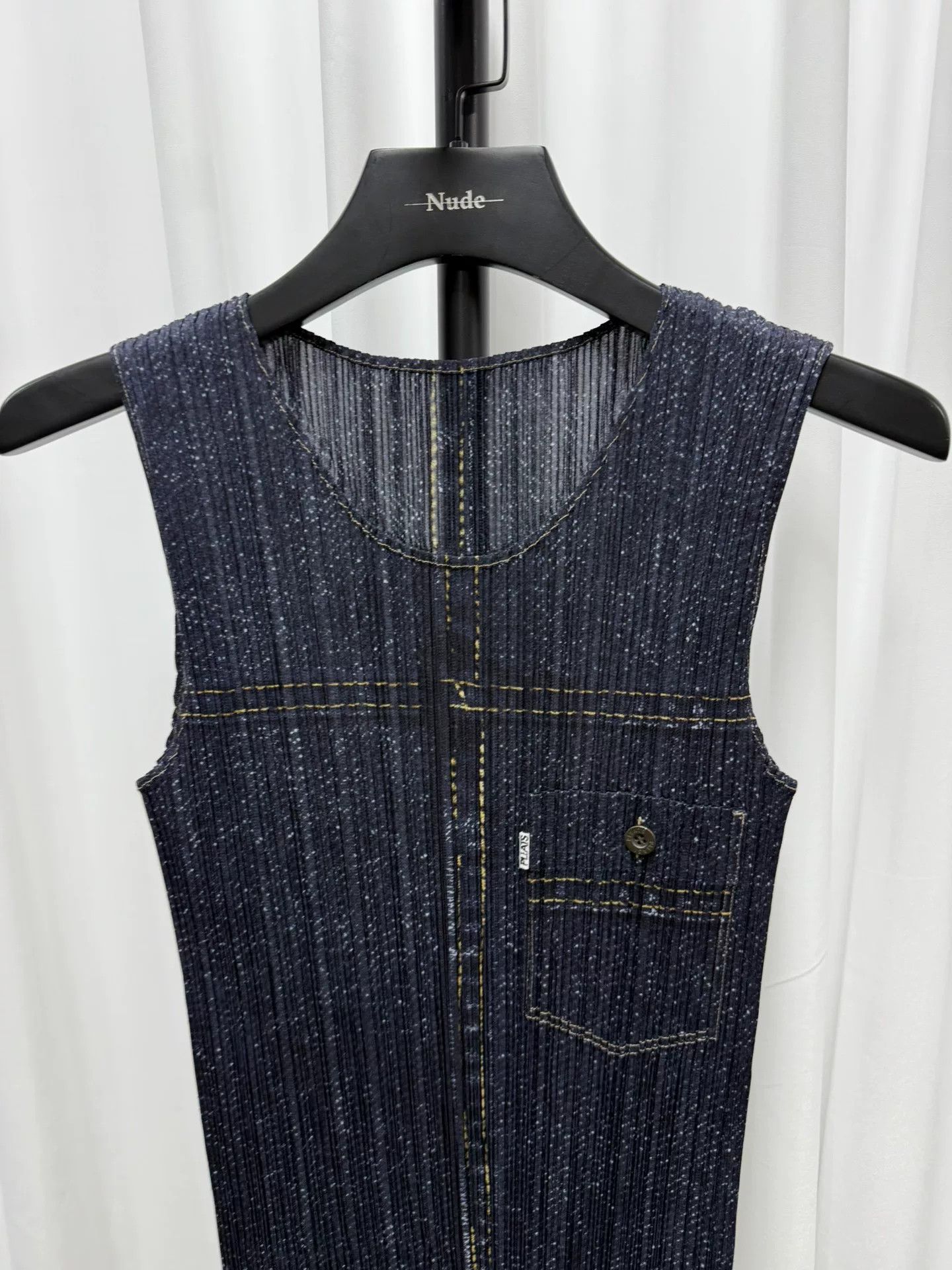 Pleats Please Issey Miyake Issey Miyake Pleats Please 1999SS Denim Dress Size M / US 6-8 / IT 42-44 - 2 Thumbnail