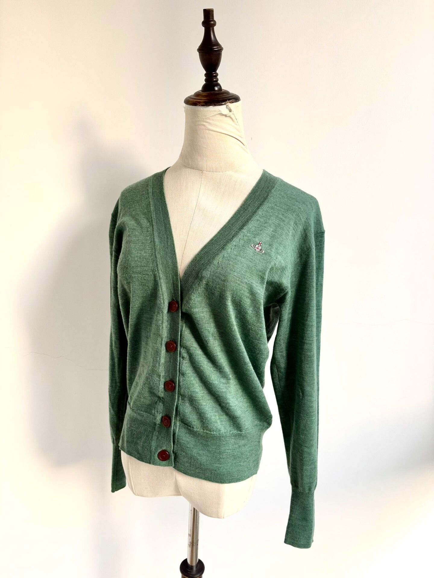 Vivienne Westwood Vivienne Westwood Vintage Green V-Neck Knit Size M / US 6-8 / IT 42-44 - 2 Thumbnail