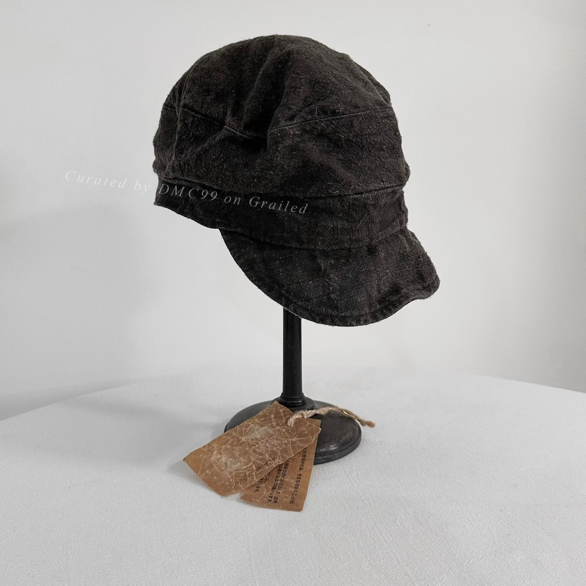 Andrew Andrew Driftwood Ink-Dyed Linen Newsboy Cap Size ONE SIZE - 3 Thumbnail