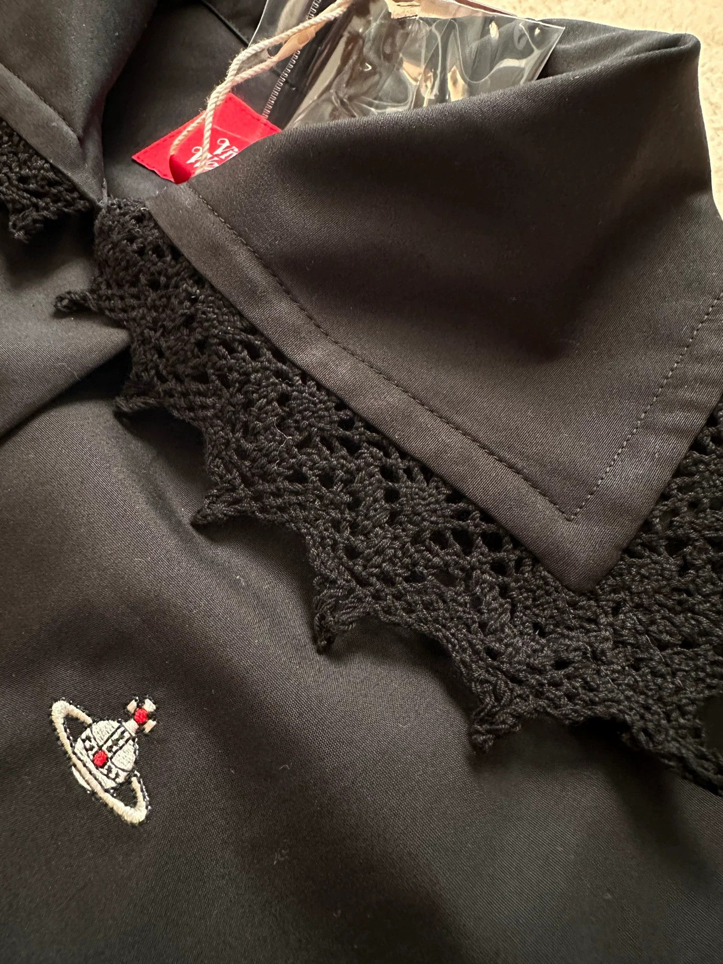 Vivienne Westwood Vivienne Westwood Black Big Collar Shirt Size M / US 6-8 / IT 42-44 - 3 Thumbnail