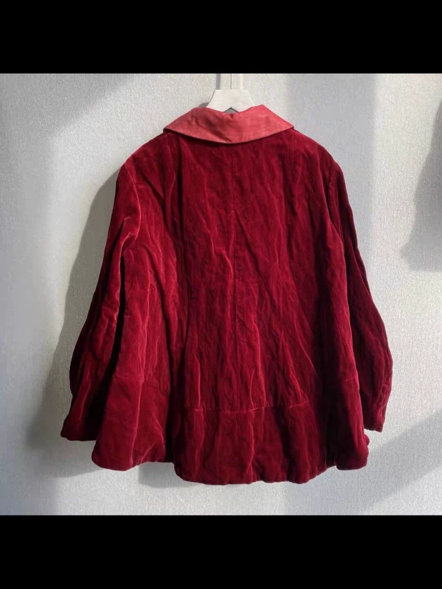 Renli Su Renlisu Red Velvet Double-Layer Vest Coat Size M / US 6-8 / IT 42-44 - 6 Thumbnail