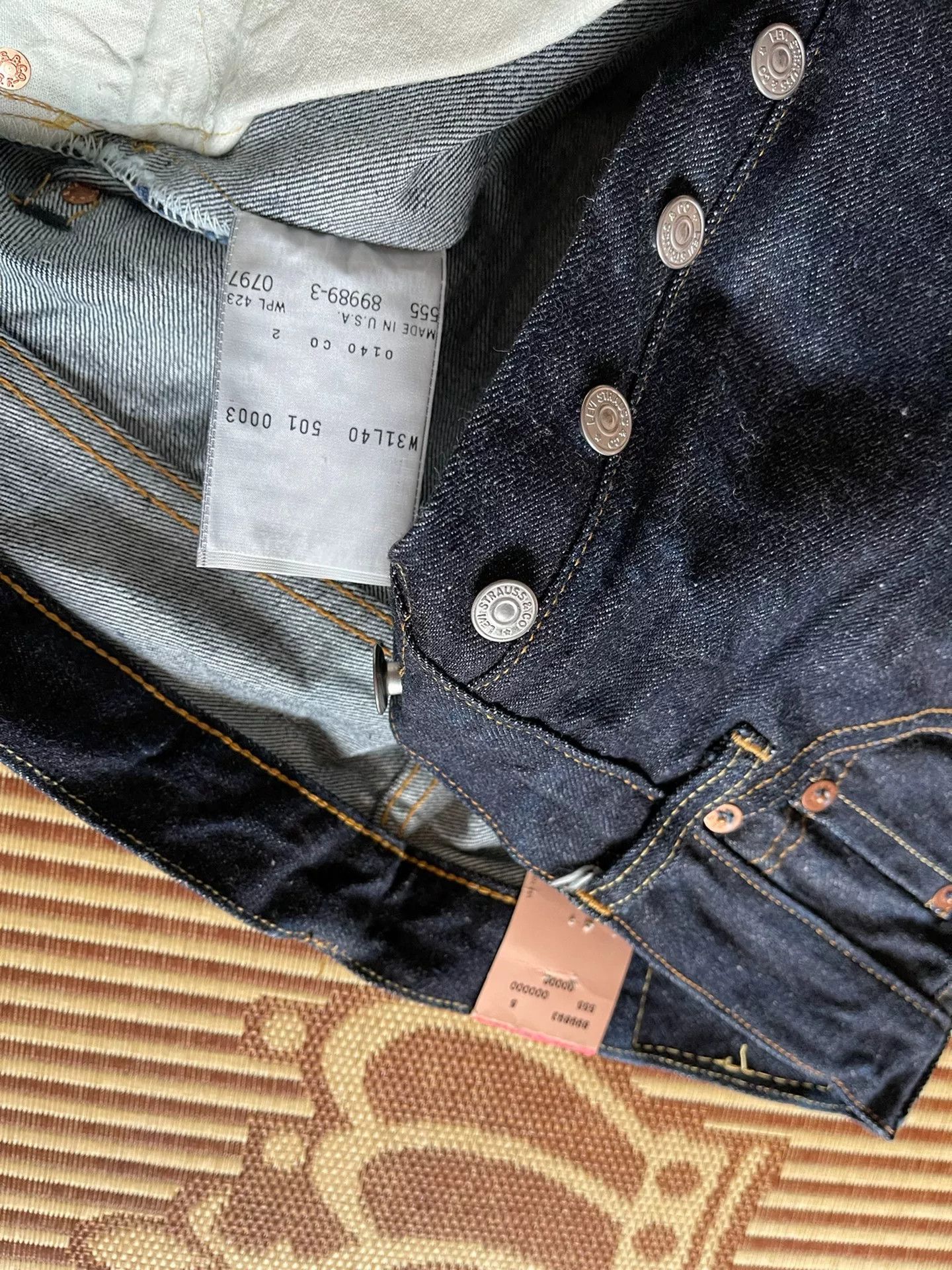 Levi's Vintage Clothing Levi's 501xx 1955 Raw Denim Jeans Size US 30 / EU 46 - 8 Thumbnail