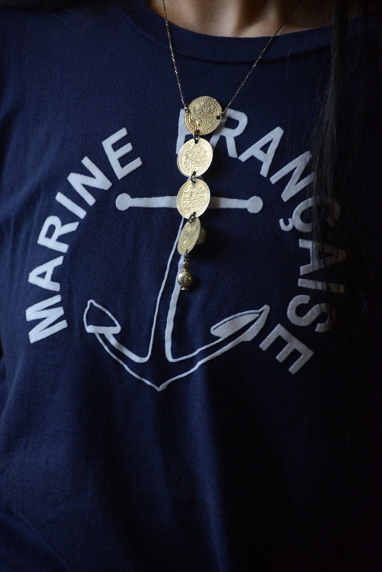 Vintage Vintage 80s-90s French Navy Tee Size M / US 6-8 / IT 42-44 - 4 Thumbnail