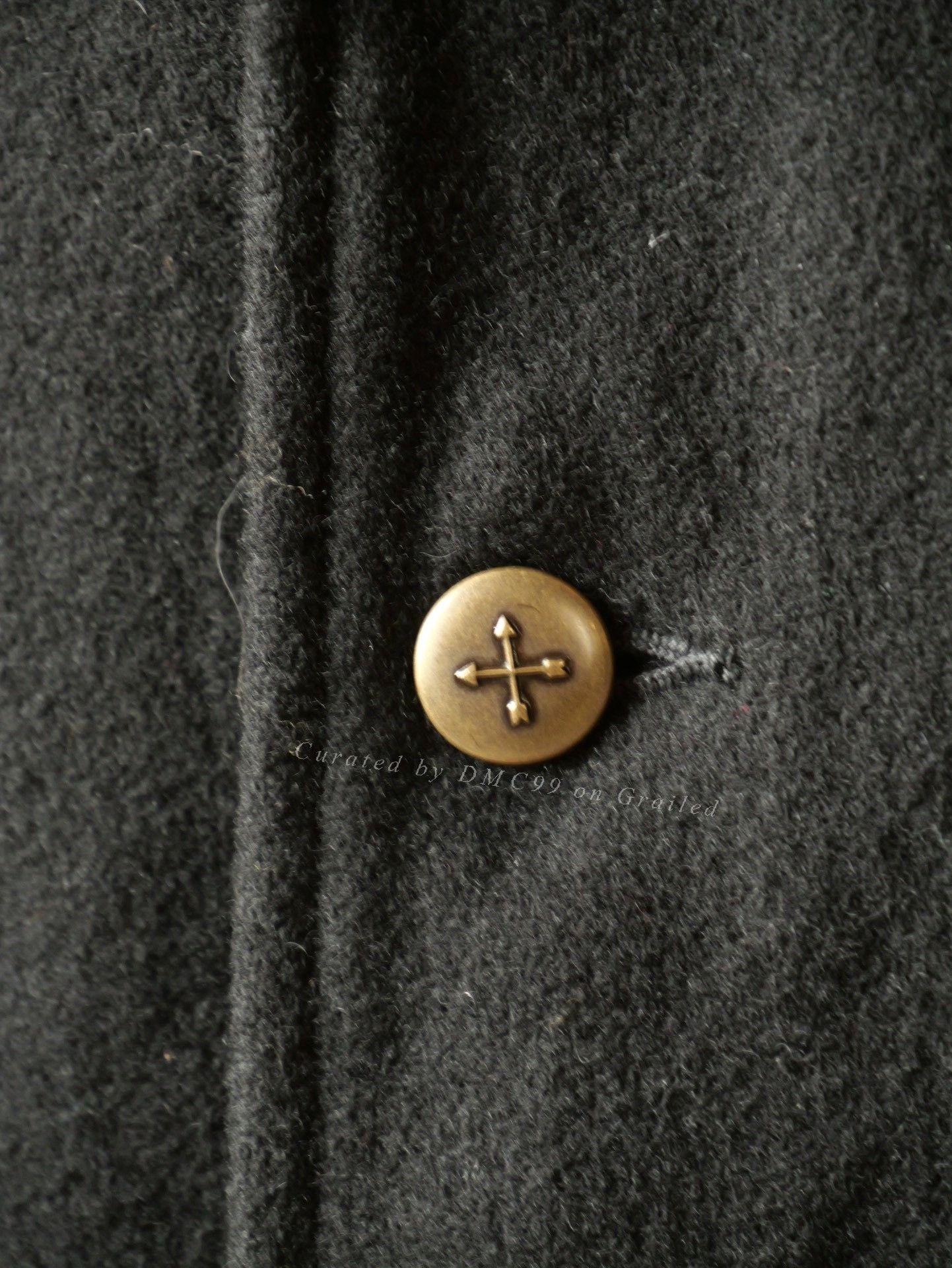 Kapital Kapital Black Wool Blazer with Brass Badge Size M / US 6-8 / IT 42-44 - 2 Thumbnail