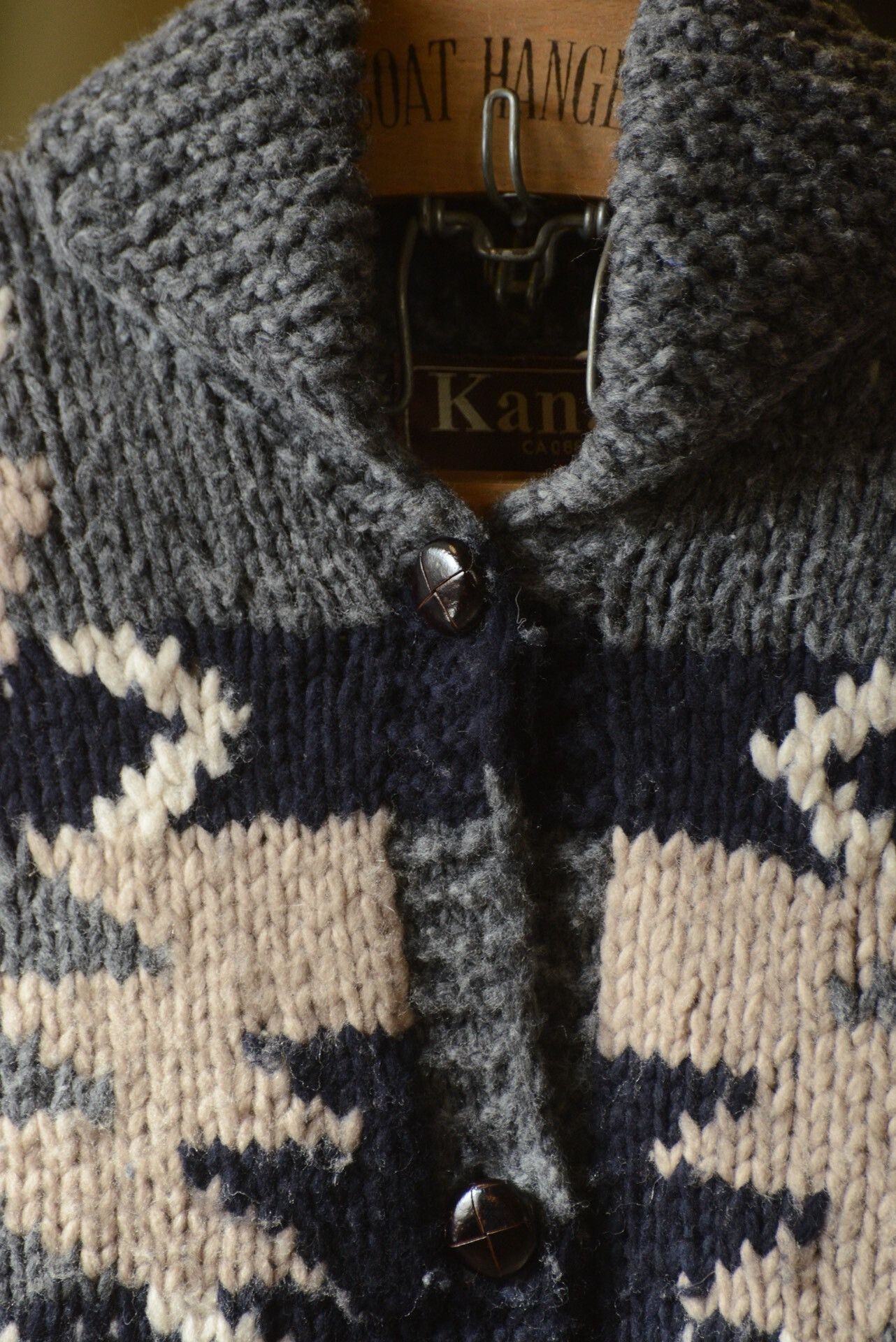 Kanata Hand Knits Kanata Shawl Collar Wool Cardigan Size M / US 6-8 / IT 42-44 - 4 Thumbnail