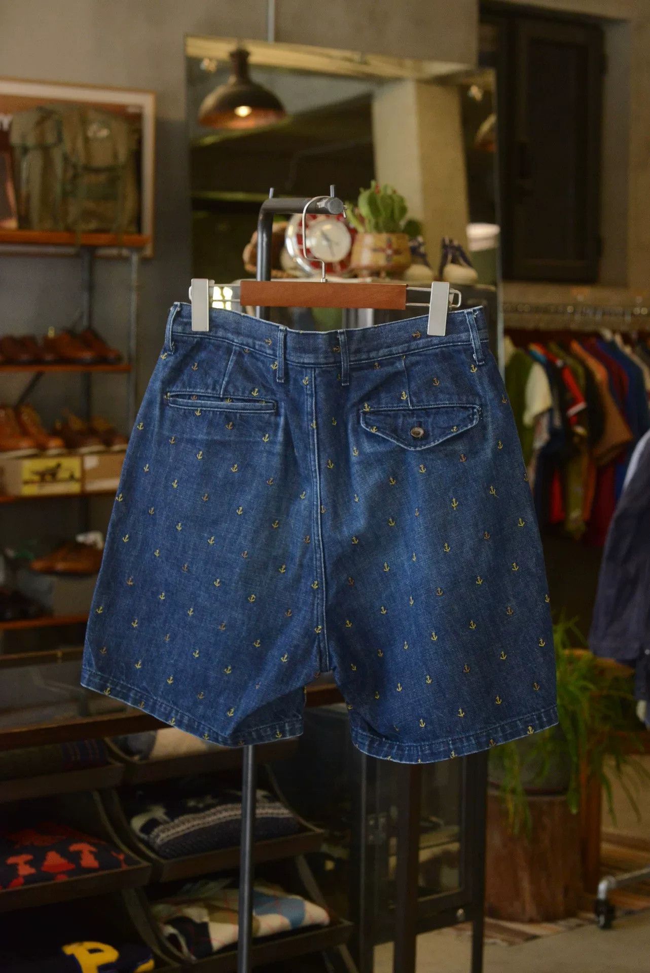 Kapital Kapital Embroidered Anchor Denim Shorts Size US 30 / EU 46 - 7 Thumbnail