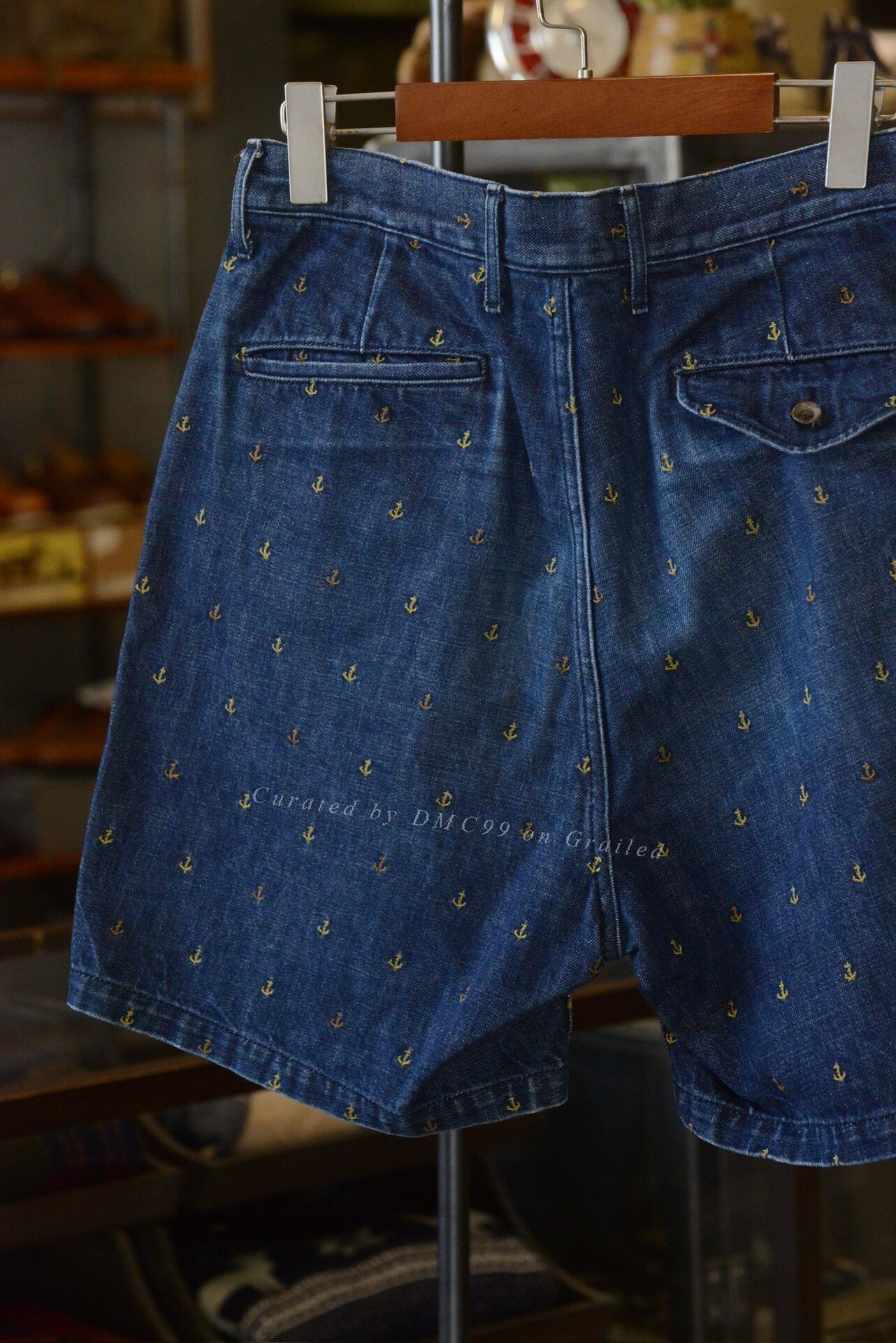 Kapital Kapital Embroidered Anchor Denim Shorts Size US 30 / EU 46 - 8 Thumbnail