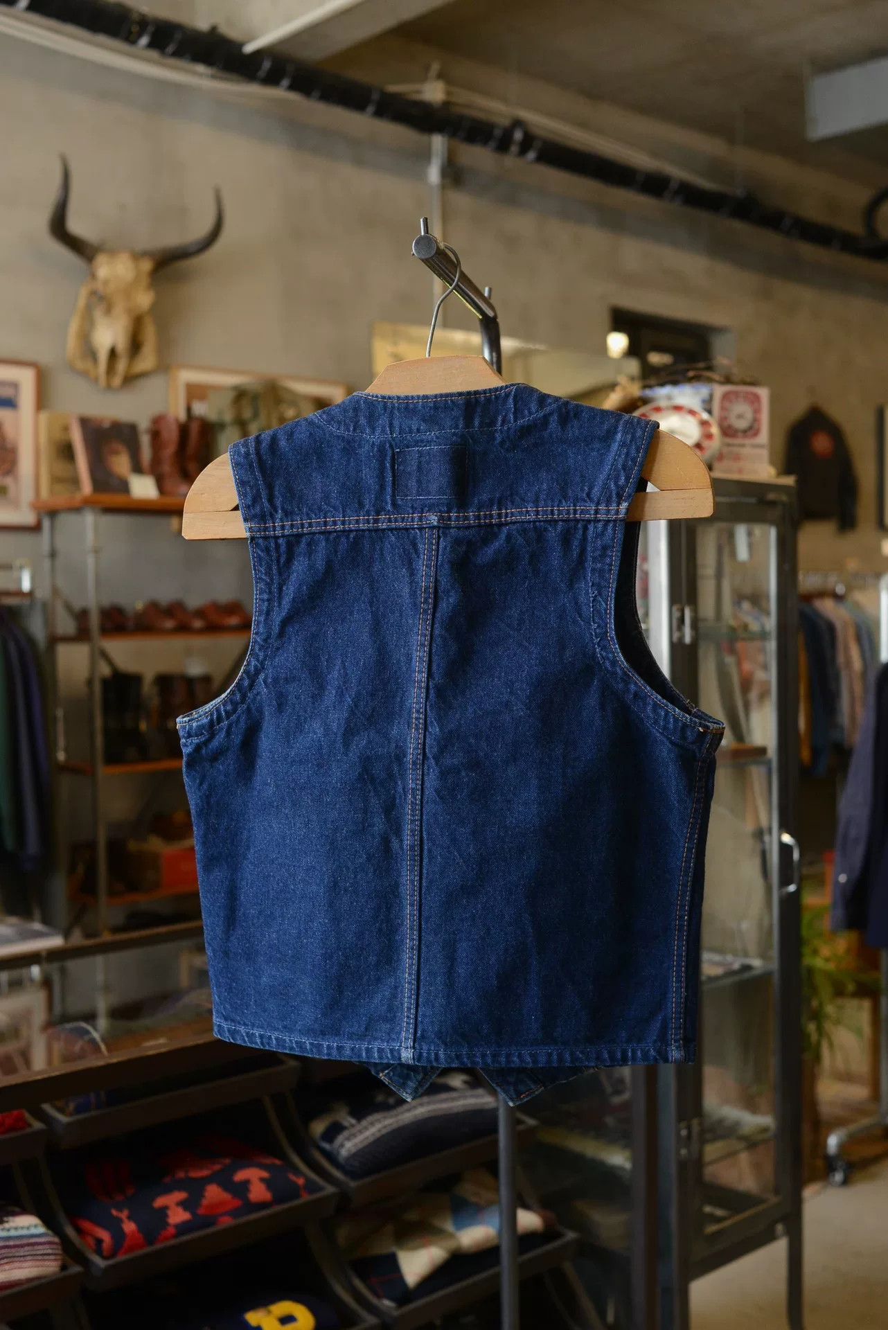 Big John BigJohn 1990s Japanese Denim Vest 28 Size M / US 6-8 / IT 42-44 - 6 Thumbnail