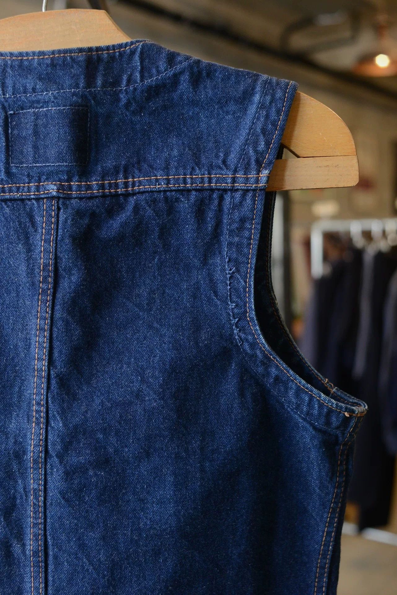 Big John BigJohn 1990s Japanese Denim Vest 28 Size M / US 6-8 / IT 42-44 - 7 Thumbnail