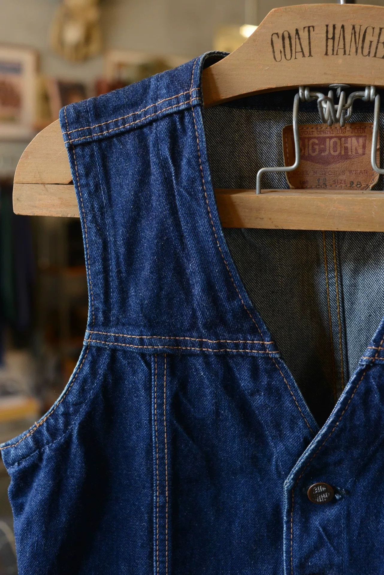 Big John BigJohn 1990s Japanese Denim Vest 28 Size M / US 6-8 / IT 42-44 - 2 Thumbnail