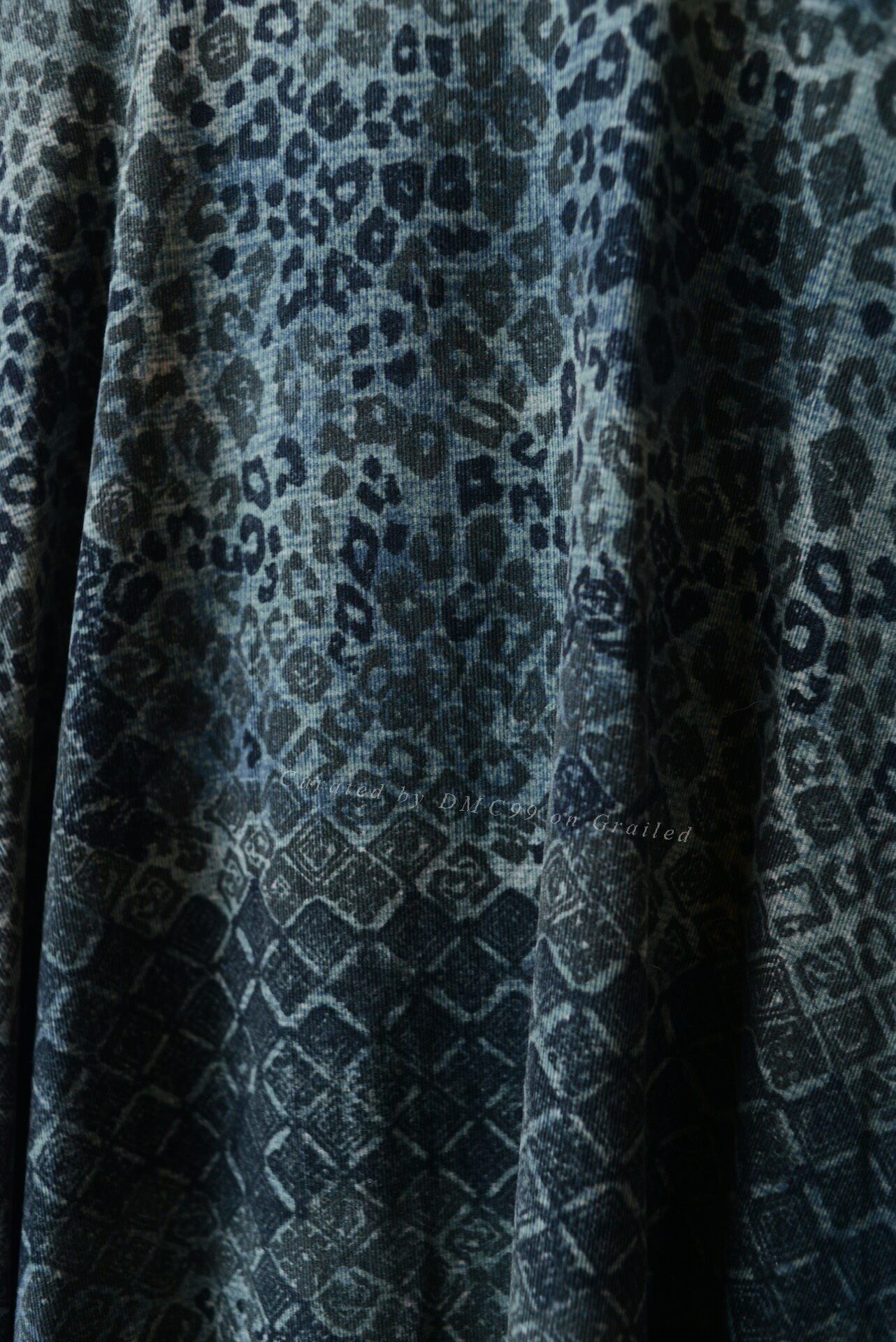 Kapital Kapital Blue Leopard Geometric Corduroy Dress Size M / US 6-8 / IT 42-44 - 5 Thumbnail