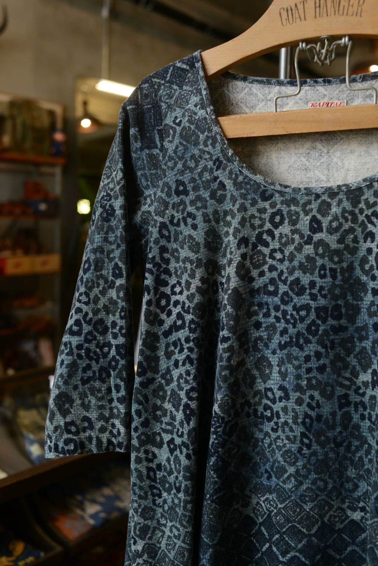 Kapital Kapital Blue Leopard Geometric Corduroy Dress Size M / US 6-8 / IT 42-44 - 2 Thumbnail