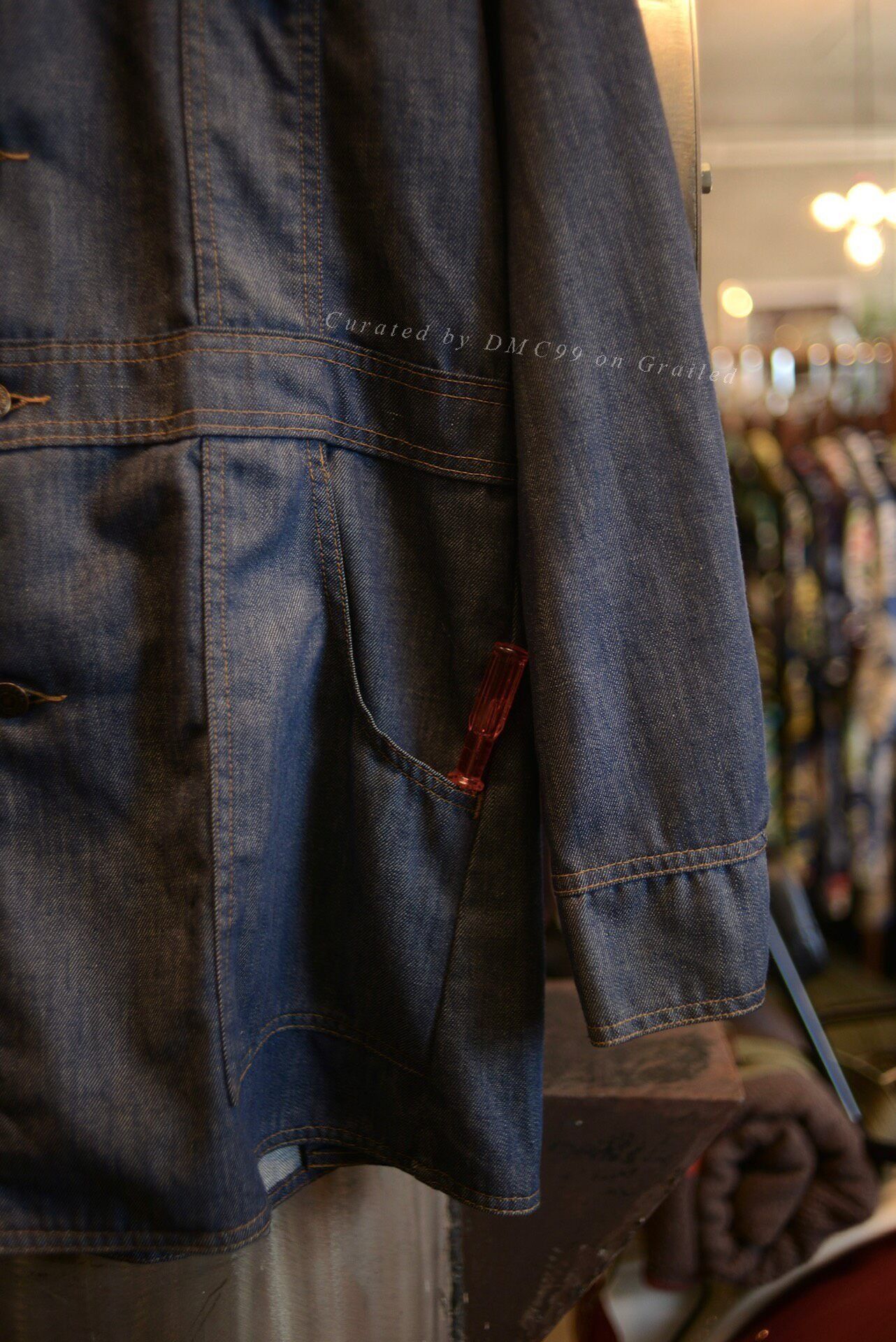 Vintage 1970s Levis Waist-Cinched Denim Jacket Size M / US 6-8 / IT 42-44 - 4 Thumbnail