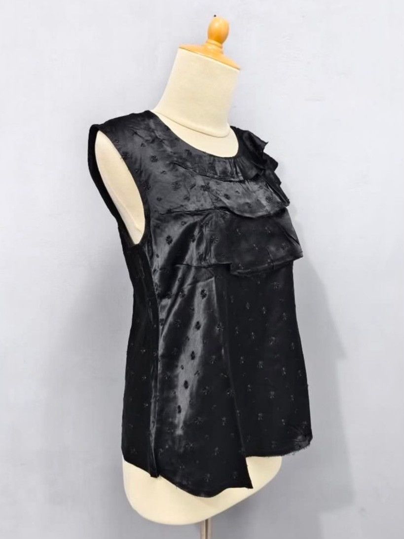 Comme des Garcons Tricot Comme des Garçons Black Embroidered Top Size M / US 6-8 / IT 42-44 - 2 Thumbnail