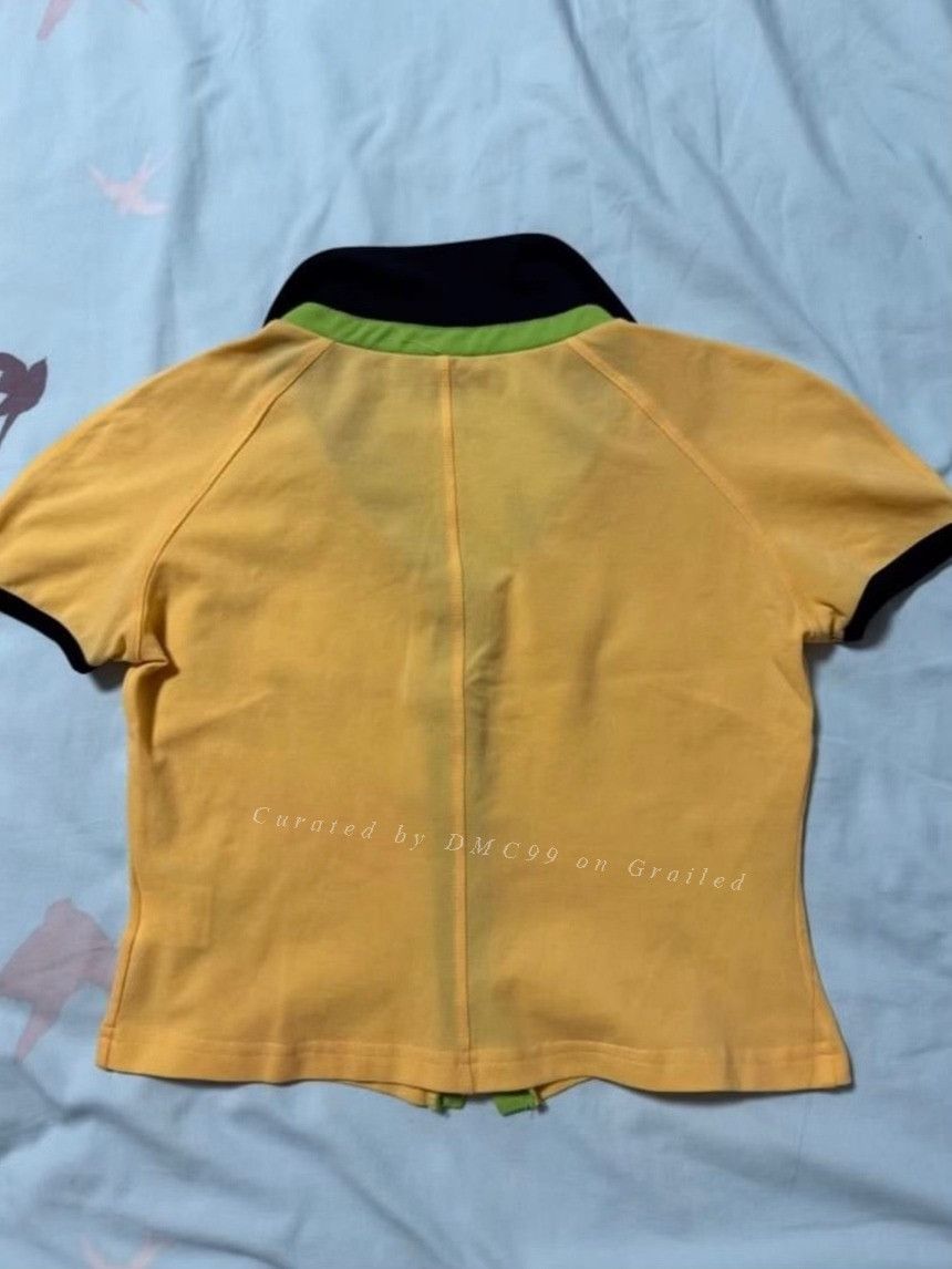 Cop Copine Cop Copine Short-Sleeve Yellow-Green Polo Size M / US 6-8 / IT 42-44 - 4 Thumbnail