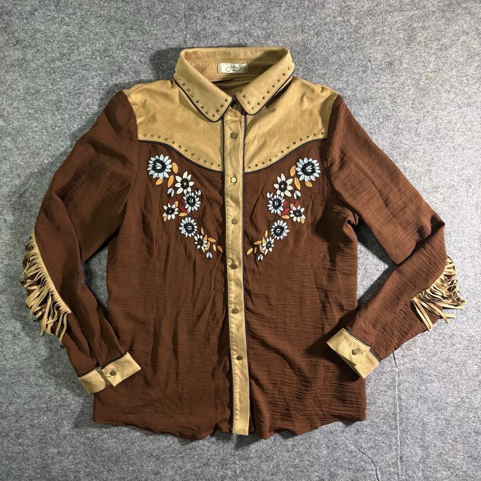 Vintage American Western Cowboy Fringe Shirt Size M / US 6-8 / IT 42-44 - 2 Thumbnail