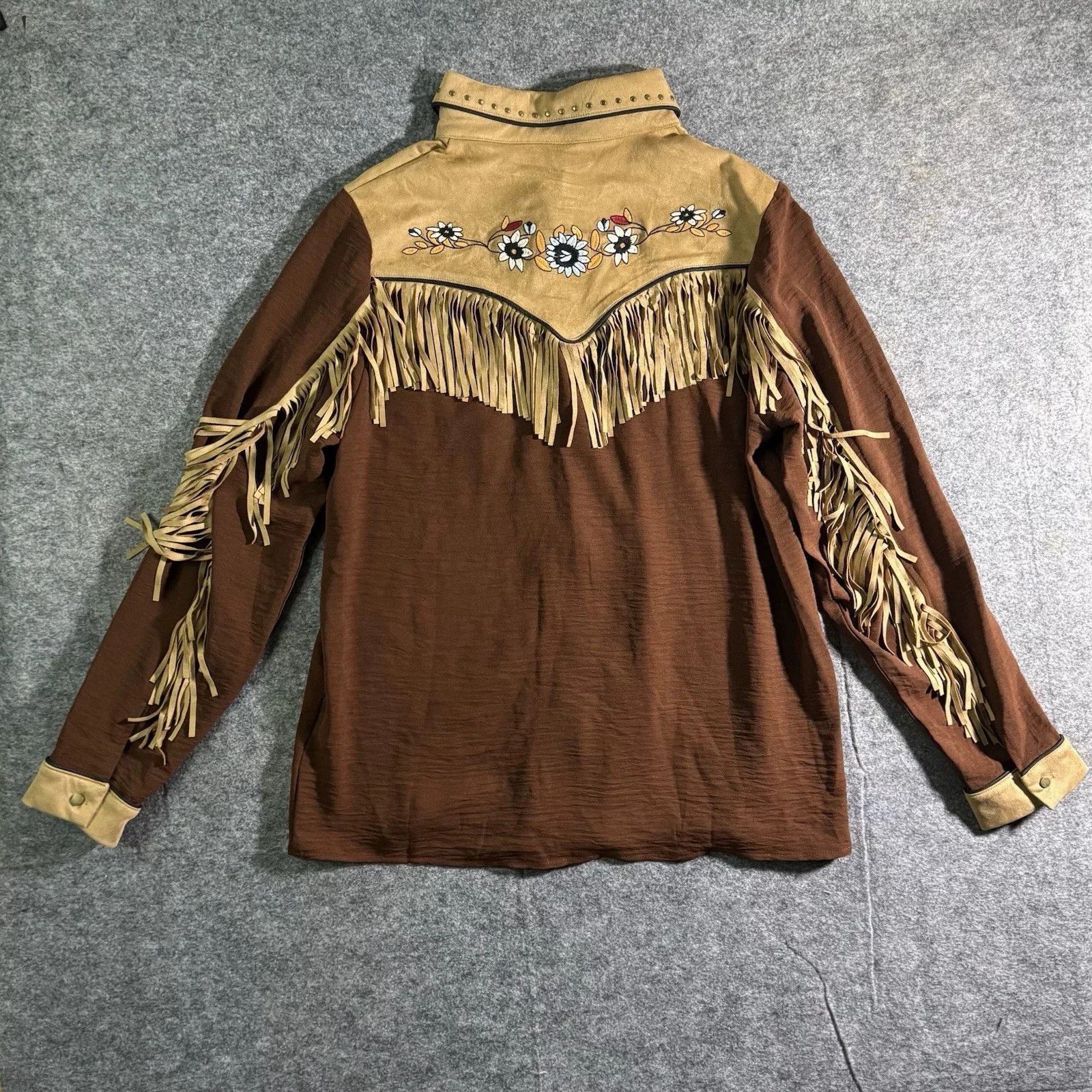 Vintage American Western Cowboy Fringe Shirt Size M / US 6-8 / IT 42-44 - 4 Thumbnail