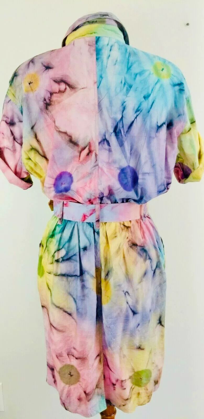 Vintage Vintage Tie-Dye Shirt Dress Size M / US 6-8 / IT 42-44 - 2 Thumbnail