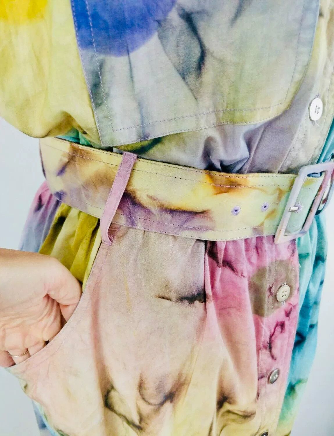 Vintage Vintage Tie-Dye Shirt Dress Size M / US 6-8 / IT 42-44 - 7 Thumbnail