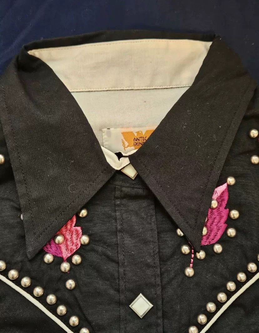 Antik Denim Antik Denim Vintage Flower Embroidery Western Shirt Size M / US 6-8 / IT 42-44 - 5 Thumbnail