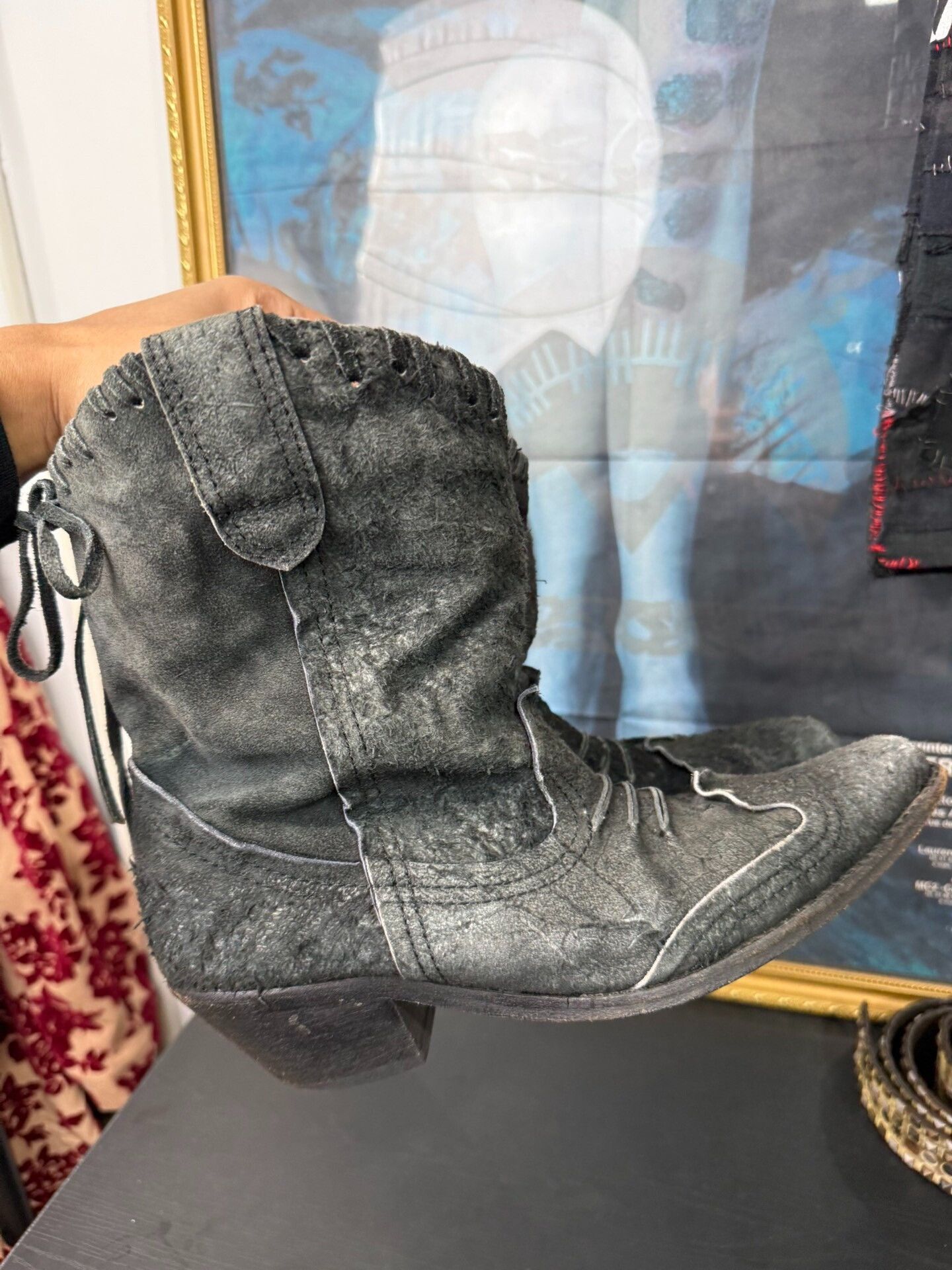 Junya Watanabe Junya Watanabe Gray Suede Cowboy Boots Size US 8 / EU 41 - 5 Thumbnail