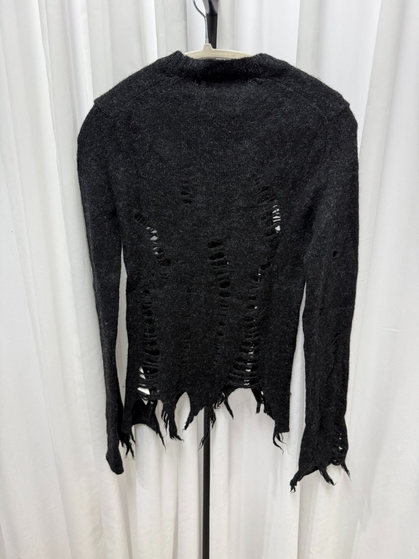 Junya Watanabe Junya Watanabe Distressed Black Sweater Size US M / EU 48-50 / 2 - 6 Thumbnail