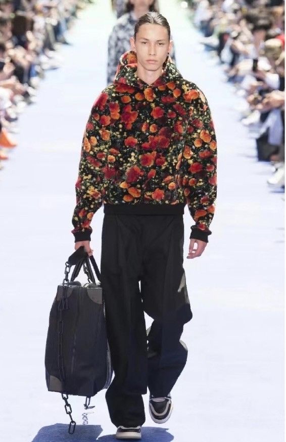 Louis Vuitton Louis Vuitton Runway Velvet Floral Hoodie Size L / US 10 / IT 46 - 9 Thumbnail