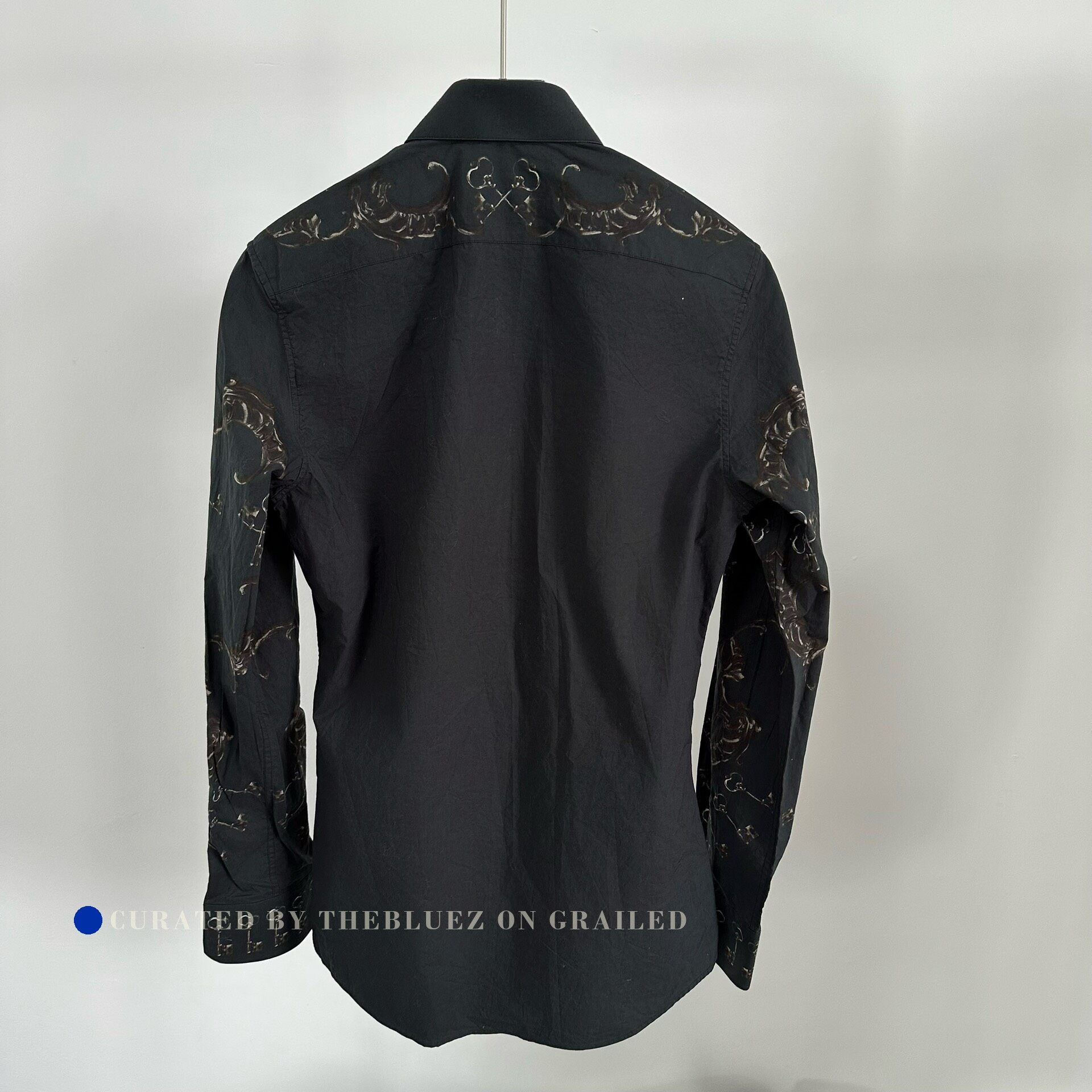 Dolce & Gabbana Dolce Gabbana Black Runway Printed Shirt Size M / US 6-8 / IT 42-44 - 2 Thumbnail
