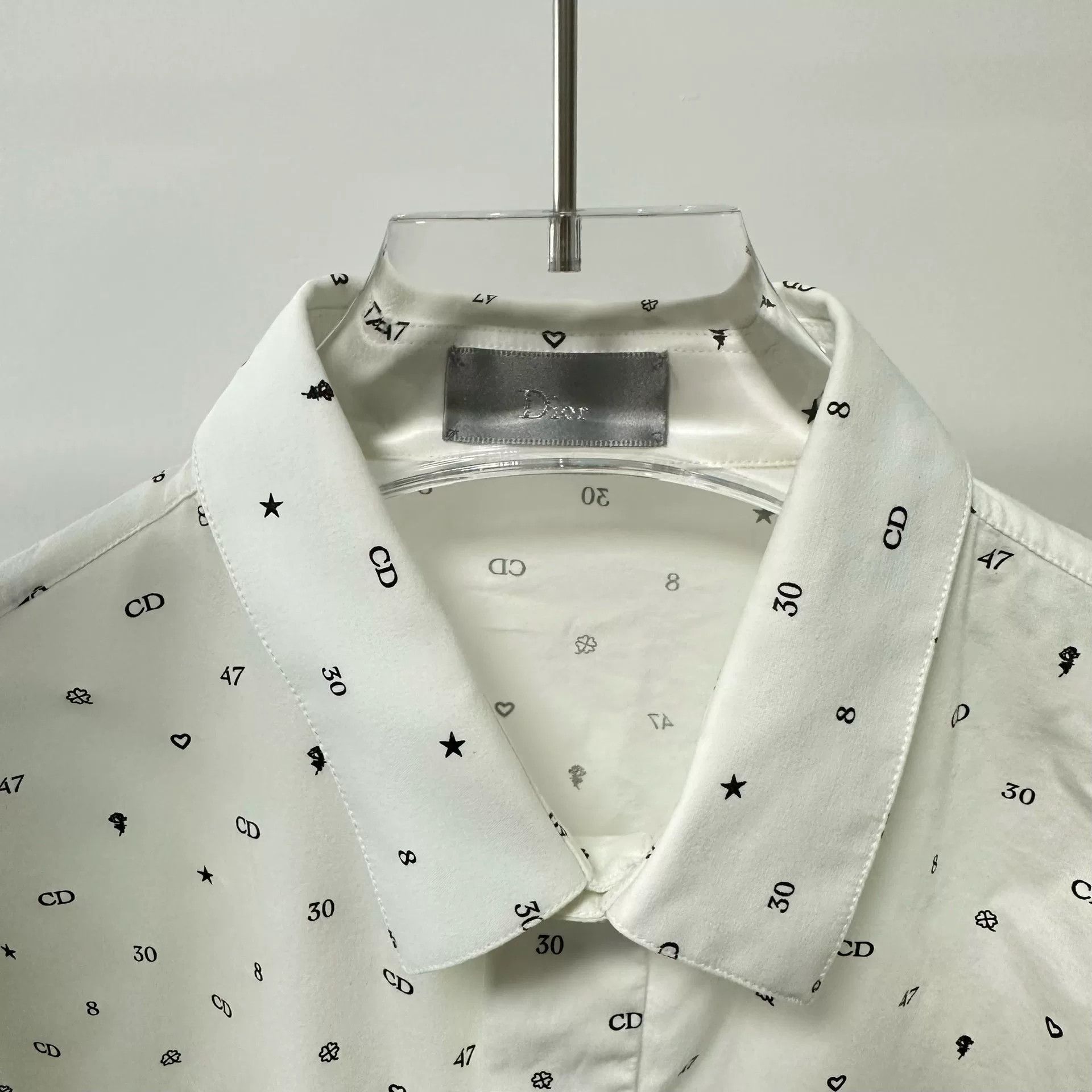 Dior Dior White All-Over CD Logo Shirt Size M / US 6-8 / IT 42-44 - 2 Thumbnail