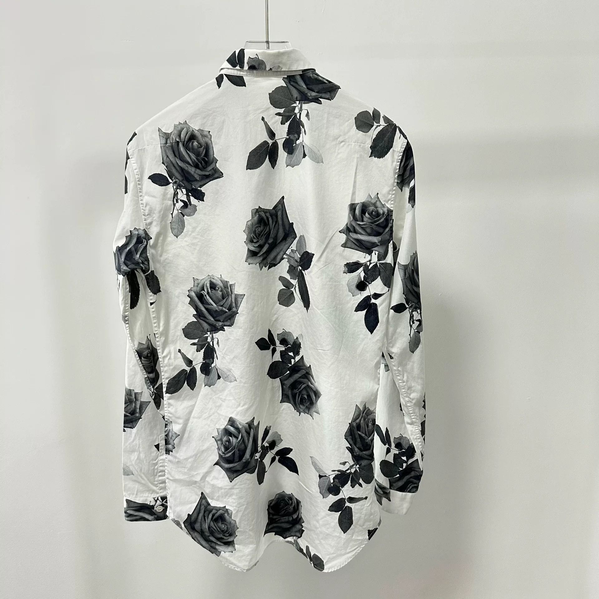 Dior Dior White Rose Print Shirt Size M / US 6-8 / IT 42-44 - 3 Thumbnail